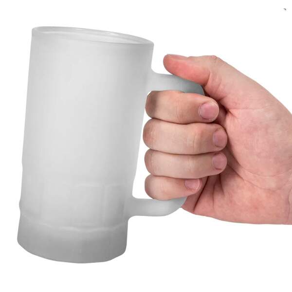 Caneca Chopp de Vidro Jateado para Sublimao 550ml