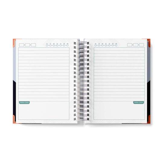 Agenda Escolar Permanente 140 Folhas com Capa Pet para Sublimao - 14,5x20cm