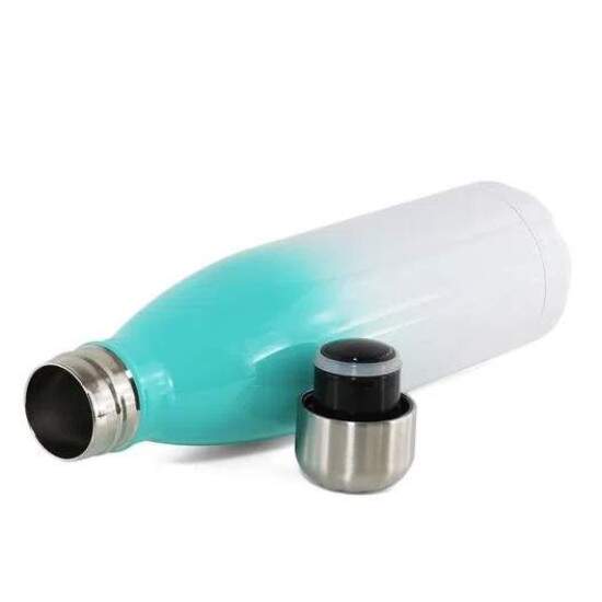 Garrafa Trmica de Inox Bicolor Branco e Tiffany para Sublimao - 500ml