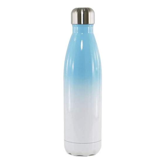 Garrafa Trmica de Inox Bicolor Branco e Azul para Sublimao - 500ml