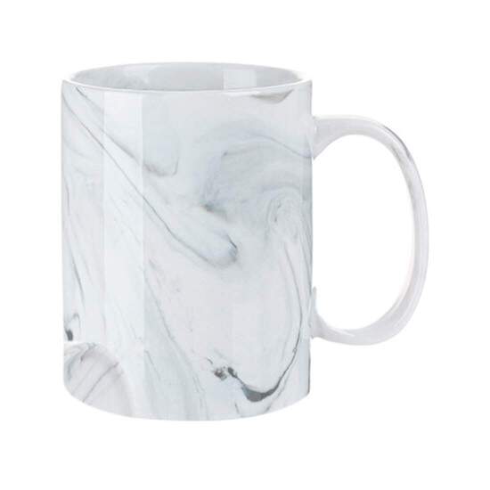 Caneca de Cermica Mrmore Cinza para Sublimao - 325ml