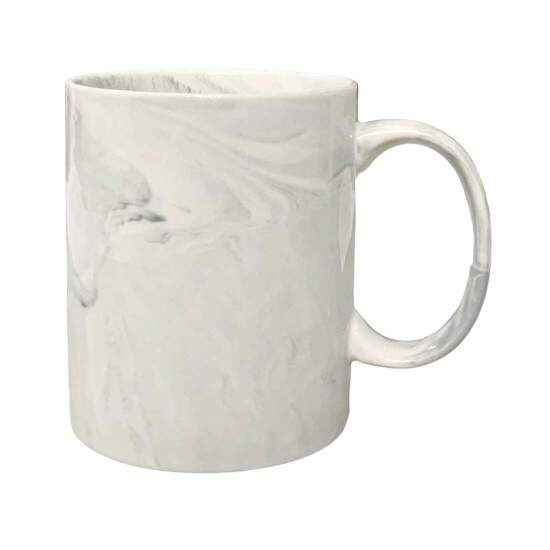 Caneca de Cermica Mrmore Cinza para Sublimao - 325ml