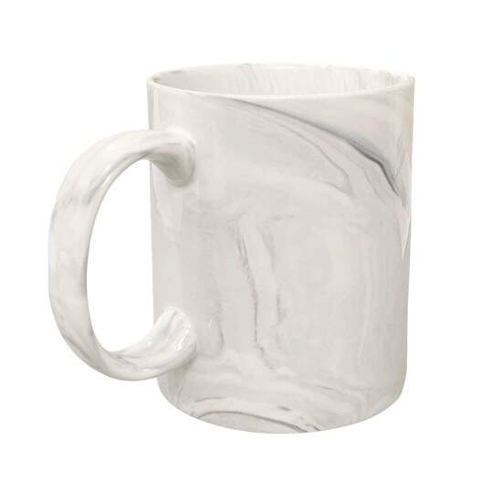 Caneca de Cermica Mrmore Cinza para Sublimao - 325ml