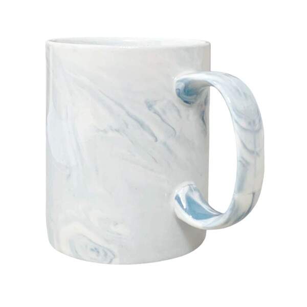 Caneca de Cermica Mrmore Azul para Sublimao - 325ml