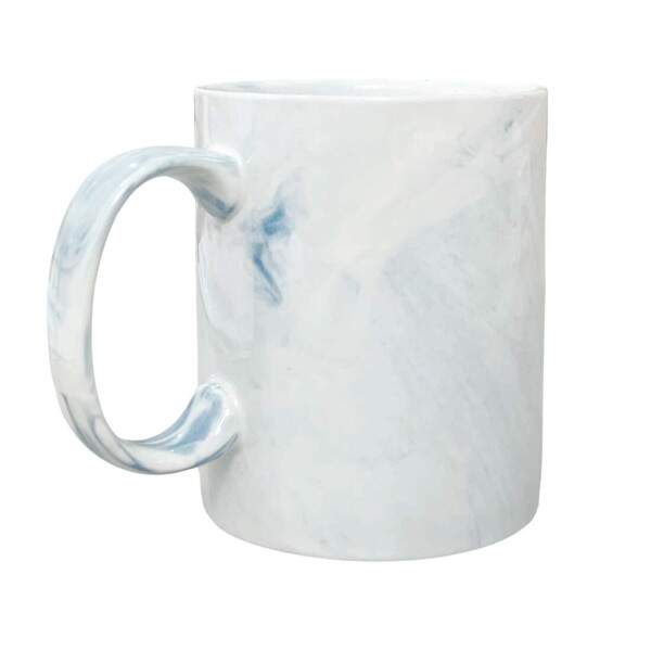 Caneca de Cermica Mrmore Azul para Sublimao - 325ml