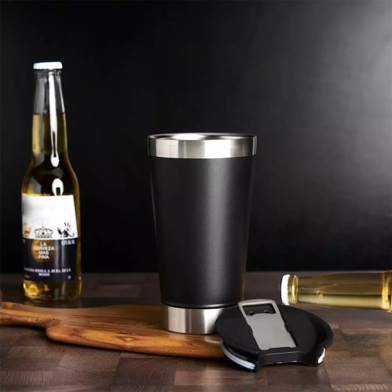 Copo Trmico de Inox Matte com Abridor para Cerveja - 500ml