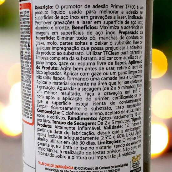 Primer TF700 BLACK para Gravao a Laser em Vidros e Acrlicos - 150ml
