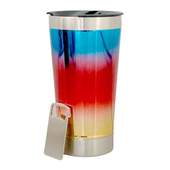 Copo Trmico de Inox Degrade com Abridor para Cerveja - 500ml
