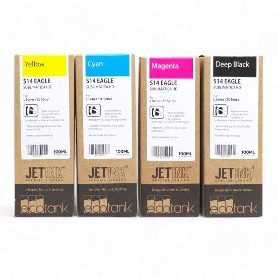 Kit 4 Tintas Sublimtica Jetink Caixa para Impressora Ecotank - 100ml