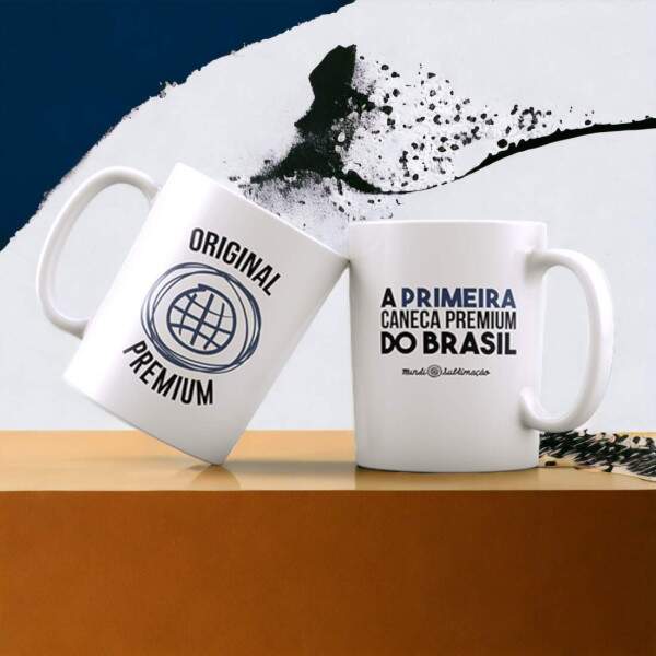Caneca de Cermica Branca AAA Mundi Premium 325ml - 48 peas (Caixa)