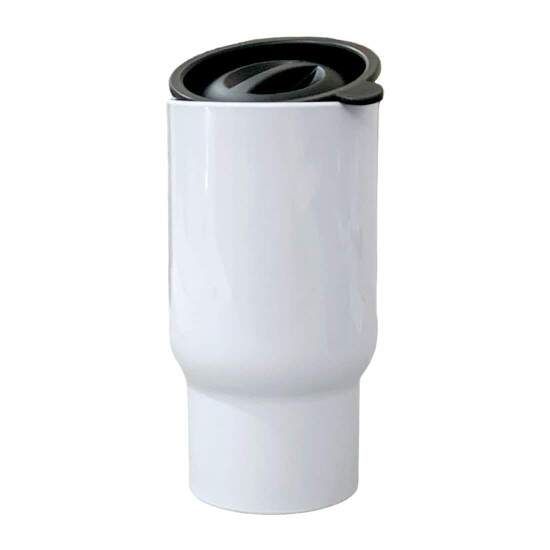 Copo Veicular de Polmero com Tampa Preta para Sublimao - 550ml