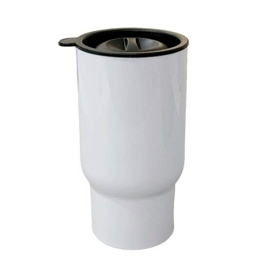 Copo Veicular de Polmero com Tampa Preta para Sublimao - 550ml