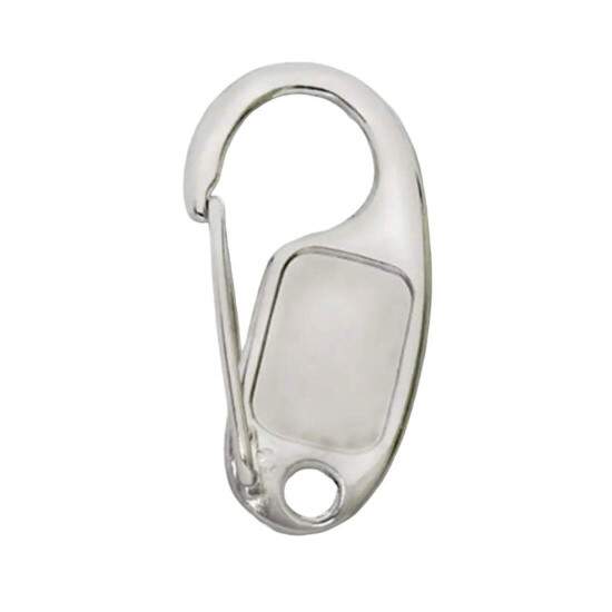Chaveiro Mosqueto Anzol para Personalizar Adesivo - 34x63mm