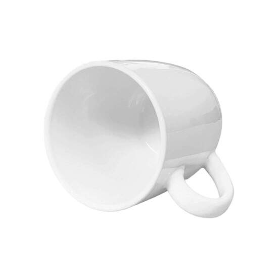 Caneca de Cermica Branca s/ Tampa e Base de Silicone - 325ml