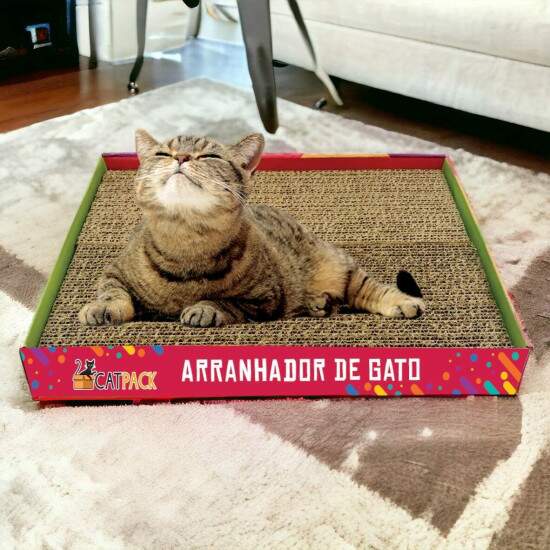 Arranhador Antiestresse de Papelo para Gatos - 24,5x44cm