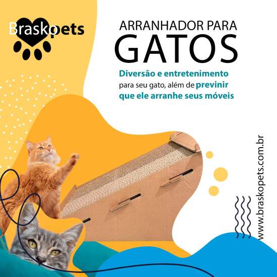 Rampa de Papelo com Arranhador Antiestresse para Gatos - 27x49cm