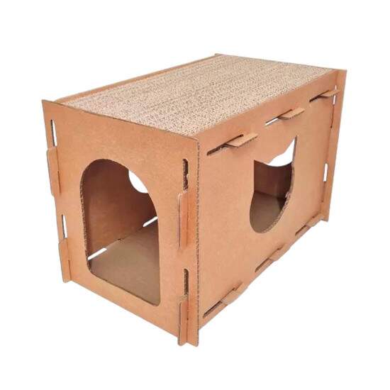 Toca de Papelo com Arranhador Antiestresse para Gatos - 30x45cm
