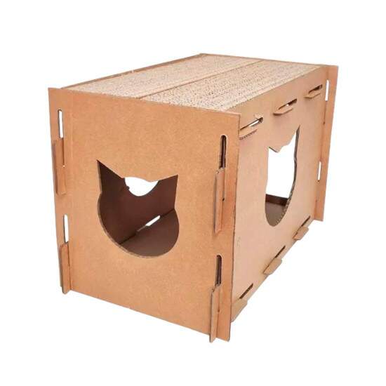 Toca de Papelo com Arranhador Antiestresse para Gatos - 30x45cm