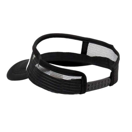 Viseira Trucker Preto com Tela e Frente Branca para Sublimao