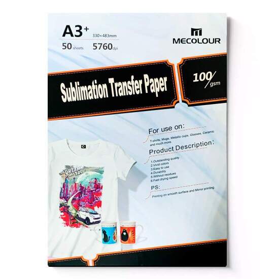 Papel Sublimtico Mecolour A3+ Plus 33x48cm 100g - 100 Folhas