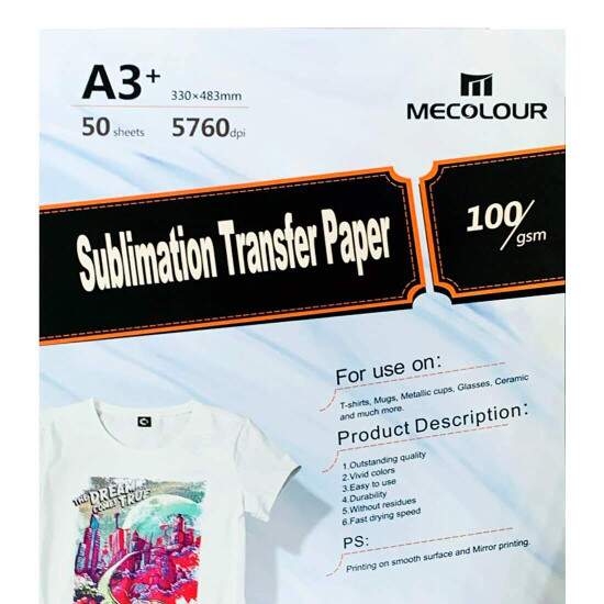 Papel Sublimtico Mecolour A3+ Plus 33x48cm 100g - 50 Folhas