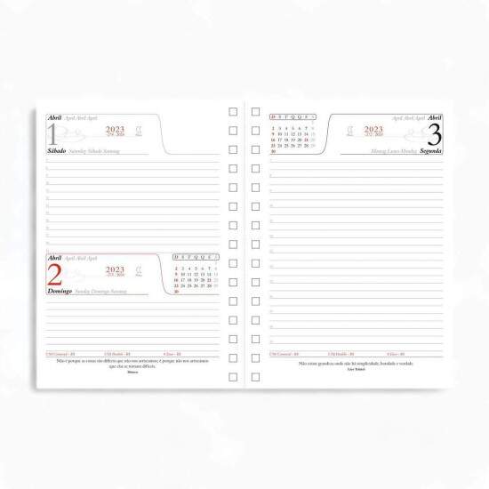 Agenda Diria 2026 com Capa Pet para Sublimao - 14x20cm