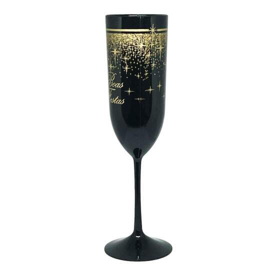 Taa Champagne Preta Personalizada de Boas Festas - 190ml