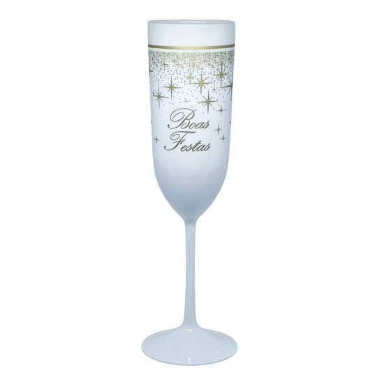 Taa Champagne Branca Personalizada de Boas Festas - 190ml