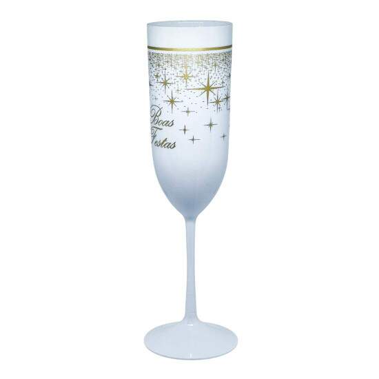 Taa Champagne Branca Personalizada de Boas Festas - 190ml