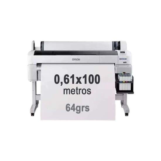 Bobina de Papel Sublimtico 64grs com Tack Tarugo 2P - 0,61x100mts