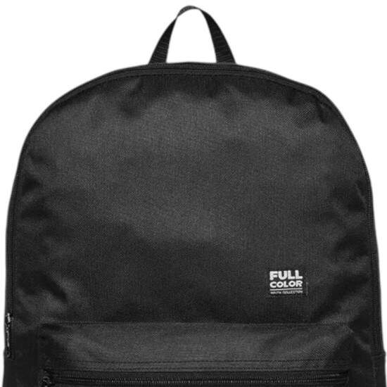 Mochila de Costas Juvenil Full Color Preta Unissex - 30x43cm