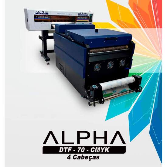 Plotter DTF Txtil 60cm Alpha 70 4 Cabeas I3200 - CMKY+W