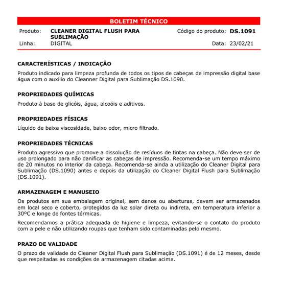 Cleaner Digital Flush Gnesis de Limpeza Profunda - 100ml