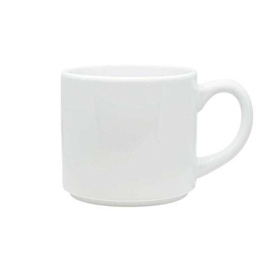 Xcara de Cermica Branca Empilhvel London para Sublimao - 200ml