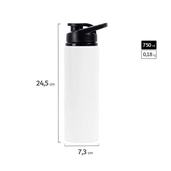 Squeeze de Alumnio Branco Big Mouth para Sublimao - 750ml