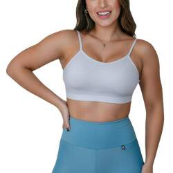 Top Fitness Suplex Power com Alcinha Fina e Bojo para Sublimao