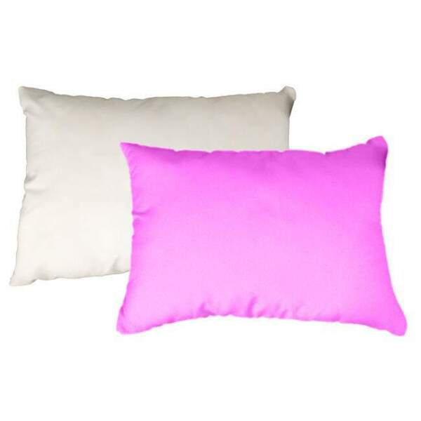Capa de Almofada Retangular Branca e Rosa para Sublimao - 30x40cm