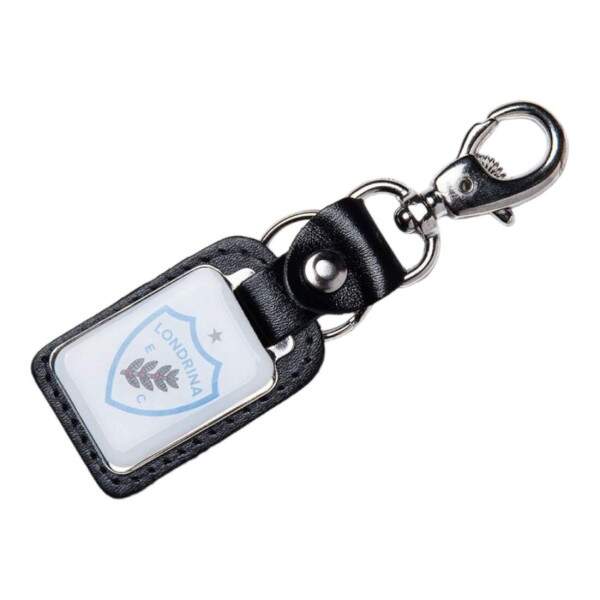 Chaveiro Corino com Chapinha Retangular para Personalizar - 27x36mm