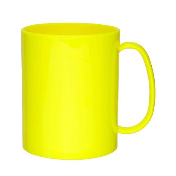 Caneca de Polmero Amarelo Neon para Sublimao - 325ml