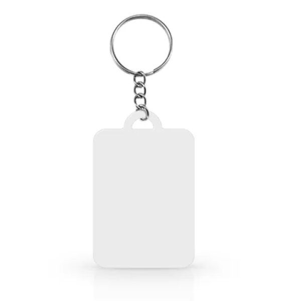 Chaveiro Retangular de Metal para Sublimao - 3,7x2,7 cm