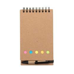 Bloquinho de Anotaes 70 Folhas c/ Autoadesivos e Caneta - 8x15cm