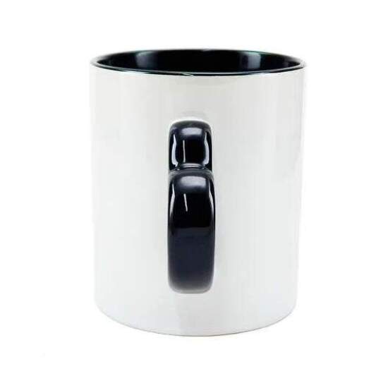 Caneca Branca com Ala Corao e Interior Preto para Sublimao