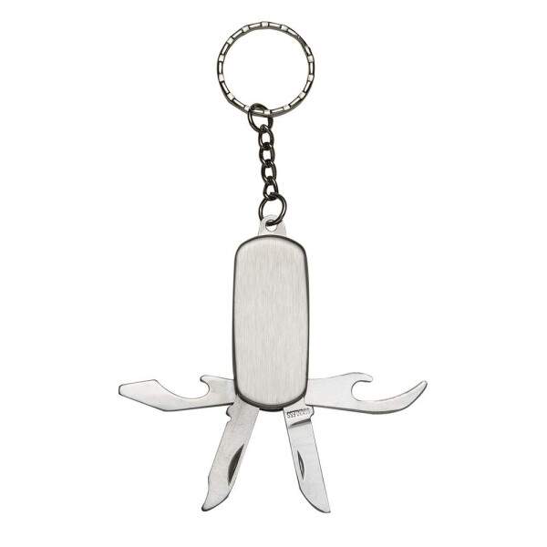 Chaveiro Canivete 4 Funes de Metal para Sublimao - 5x2,7 cm