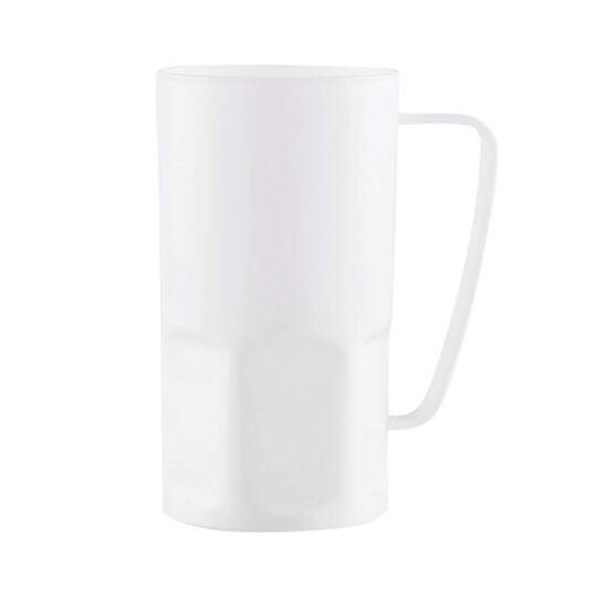 Caneca Chopp de Polmero Branco Leitoso para Sublimao - 450ml