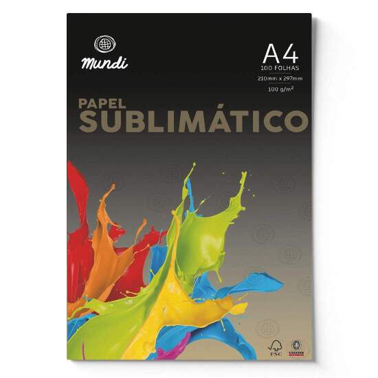 Papel Sublimtico Globinho A4 210x297mm 100g - 100 Folhas
