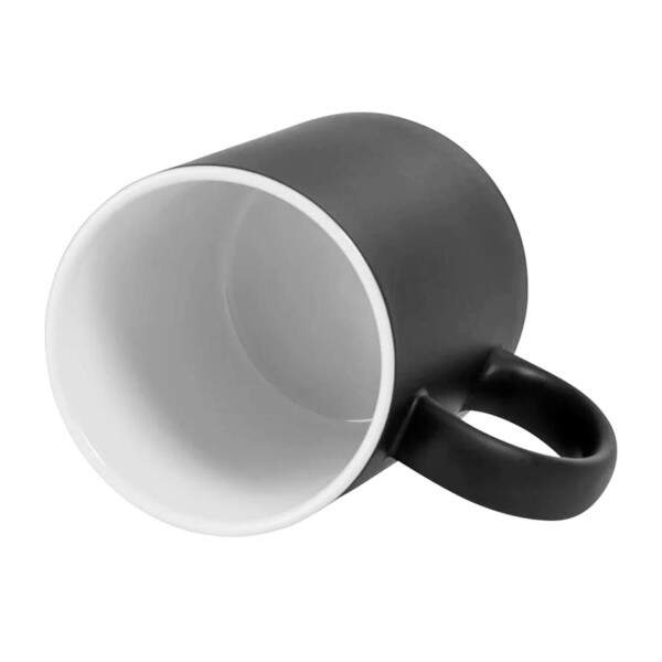 Caneca de Cermica Mgica Preto Fosco para Sublimao - 325ml