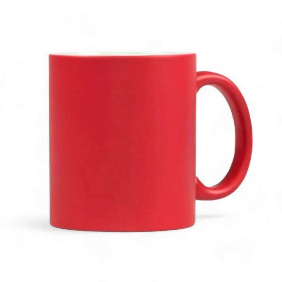 Caneca de Cermica Mgica Vermelho Fosco para Sublimao - 325ml