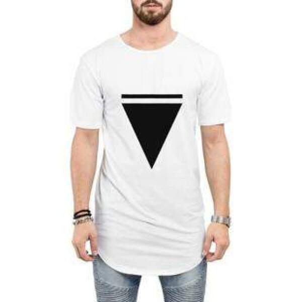 Camiseta Longline Lisa de Polister para Sublimao Gola Redonda Adulto