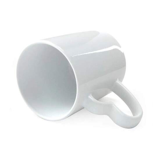 Caneca Branca com Ala Corao e Interior Branco para Sublimao