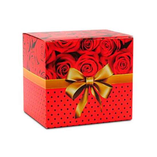 Caixinha Presente Rosas Vermelhas para Caneca - 354ml